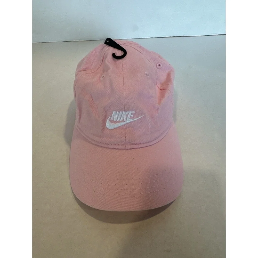Nike Pink Toddler Child Hat Canvas Adjustable White Swoosh